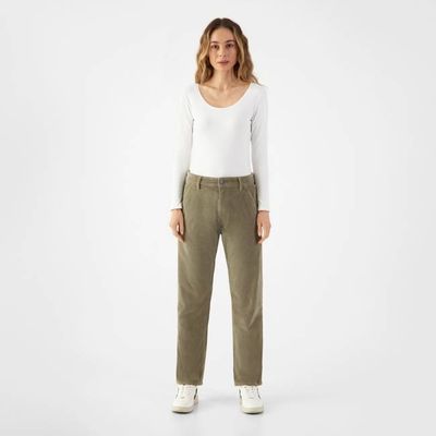 MANE Relaxed Straight Corduroy - French - Sage Green - Womenswear