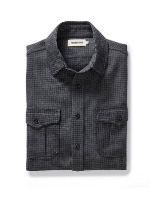 The Saddler Shirt in Ash Check Wool