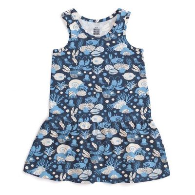 Valencia Dress - Ocean Life Navy