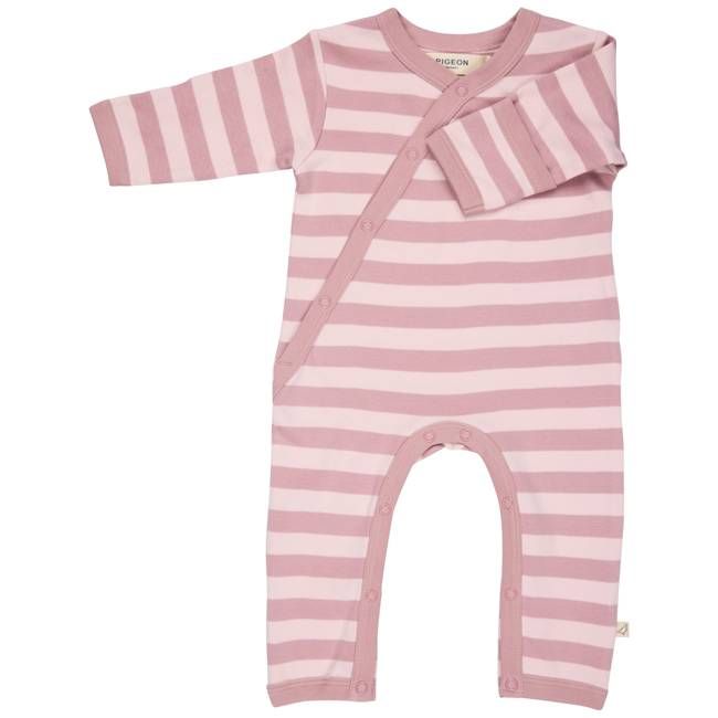 Kimono Romper (Breton Stripe) - Pink