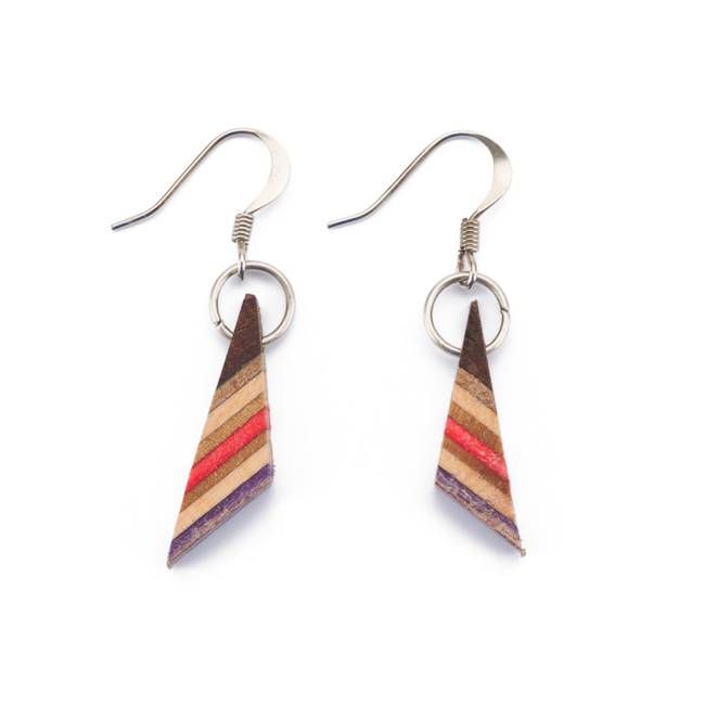 Sono Triangle Wood Dangle Earrings