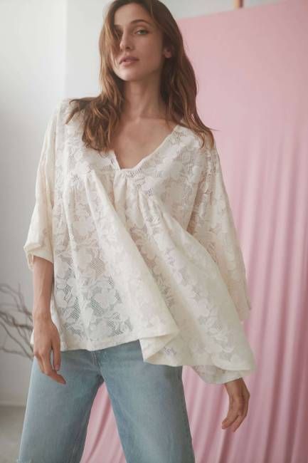 LACE BOHO TUNIC TOP