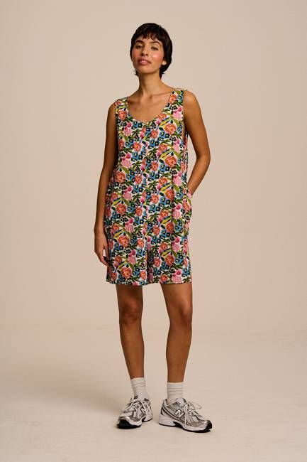 Zadie - Cotton & Viscose Playsuit in Ivory Birdie Floral