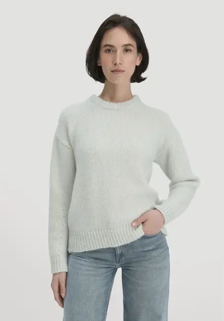 Relaxed knit sweater made of alpaca with organic cotton