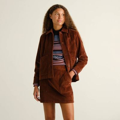 DEDICATED - Skirt Majorna Corduroy Cappuccino Brown