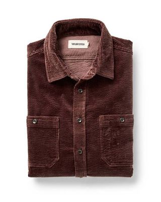 The Utility Shirt in Burgundy Corduroy