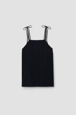 Toni-May Cotton Linen Vest in Black