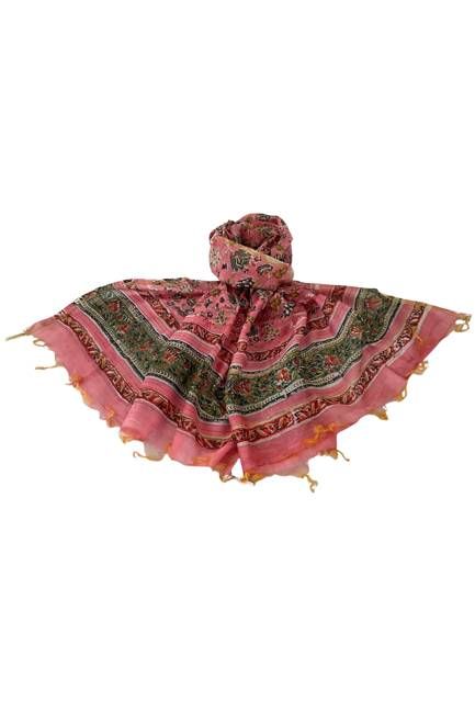 Chanderi Silk Cotton Blockprint Stole No. 27 Jodhpur Edit