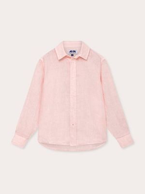 Kids Pastel Pink Abaco Linen Shirt