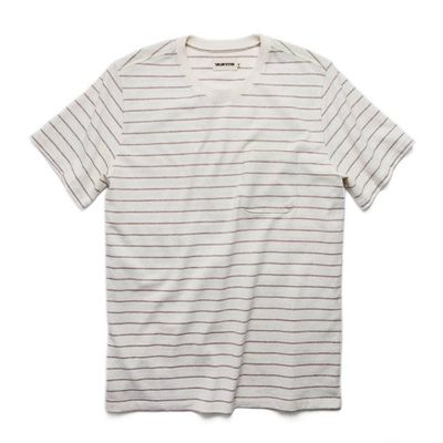 The Heavy Bag Tee in Natural Stripe