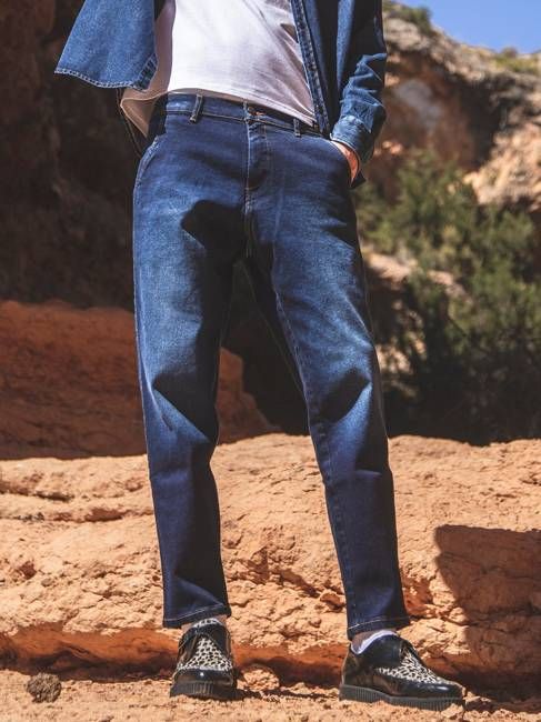 ELVIS DARK USED BLUE JEANS PANTS