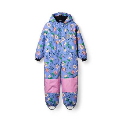 Children's snowsuit with birds and flowers