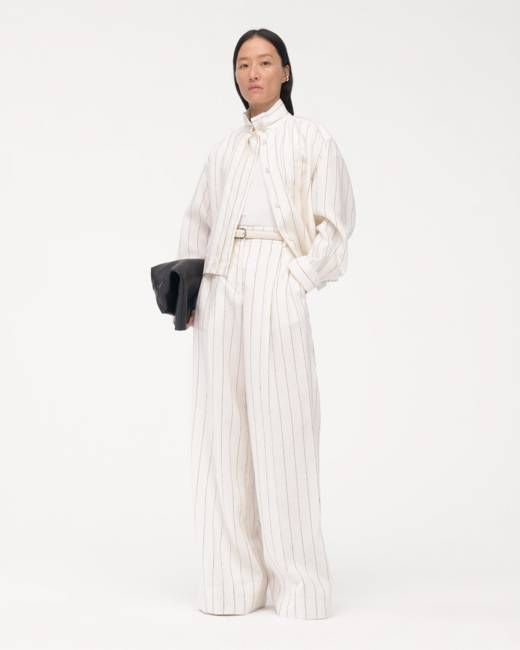 Pleated Trouser - Resale | White
