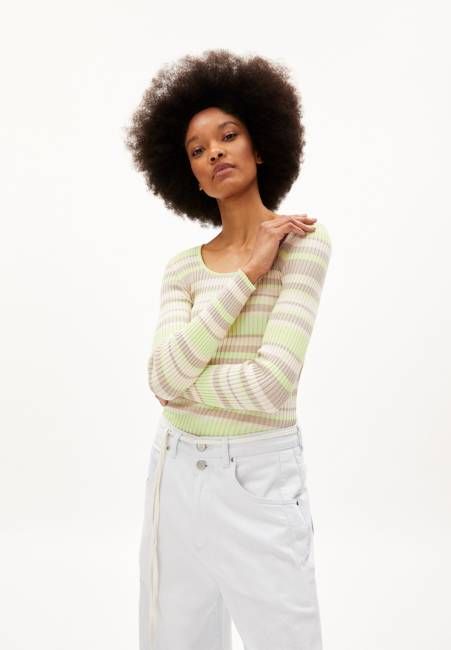 ALAANIA CREW MULTICOLOR| light lime-light desert