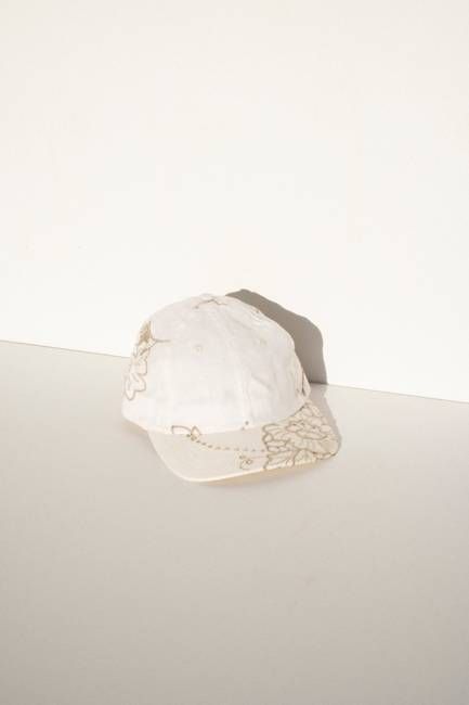 Ball Cap - White Vintage Tablecloths #3