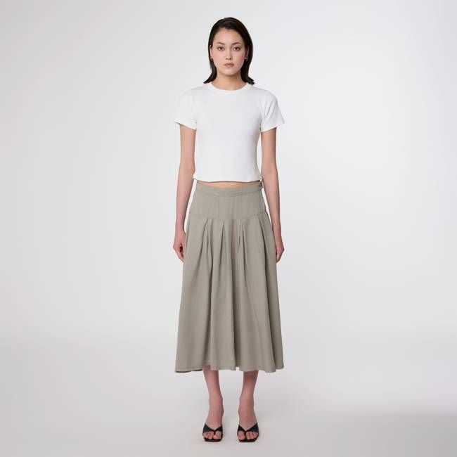 BREEZE - Skirt - Tencel - Rock Olive