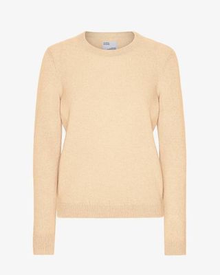 Women Classic Merino Wool Crew - Soft Yellow