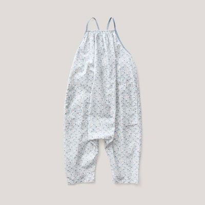 Ines Romper, Flower Press Print, Azul