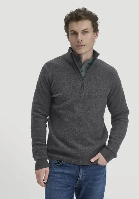 Fleece Troyer Relaxed made of pure organic cotton