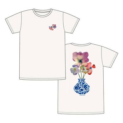 DEDICATED - T-shirt Stockholm Cut Flower Off-White