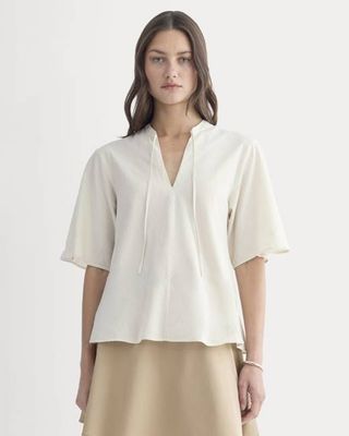 The Gauze Tie-Front Shirt | Birch