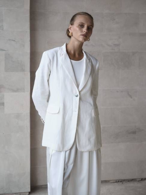 Oversized Linen Blazer