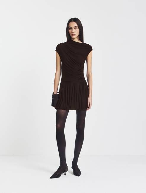 Bailey Mini Dress in Bitter Chocolate