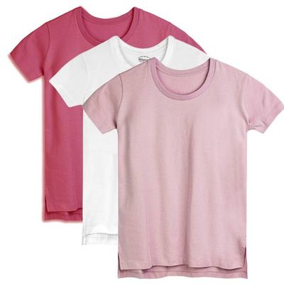 Girls Organic Cotton Tee Shirts 3 Pack