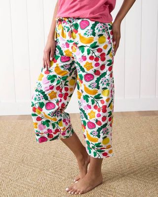 Smoothie Time - Cropped PJ Pants - Cloud