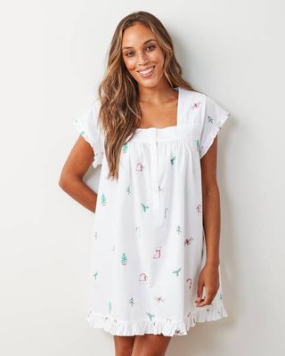 Sweet Wishes - Pintuck Nightgown - Cloud
