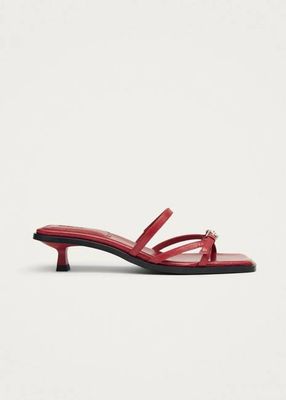 Liko Rift Red Leather Sandals