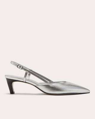 The Studio Slingback Heel | Silver