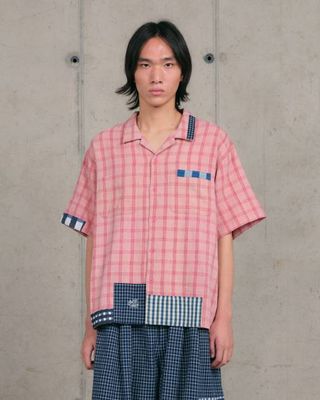 PA Shirt SS - Pink Picnic Handloom