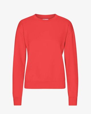 Women Classic Organic Crew - Red Tangerine