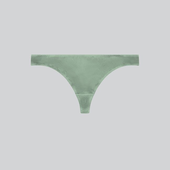 Organic Supima Cotton Thong in Duck Egg Green