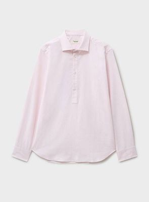 Recycled Italian Oxford Pink Popover Shirt