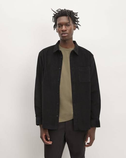 The Relaxed Corduroy Shirt  | Black