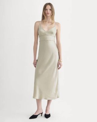Bias Cut Slip Dress in Silk Charmeuse | Peyote