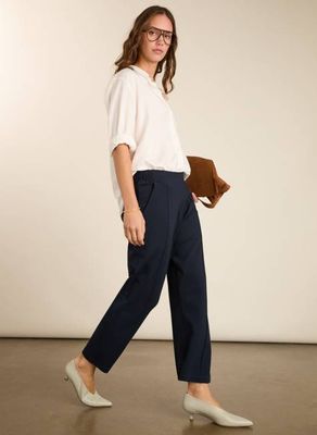 Ebru Ponte Straight Leg Crop Trousers