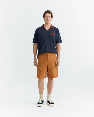 Wide hand-embroidered bermuda Alfie