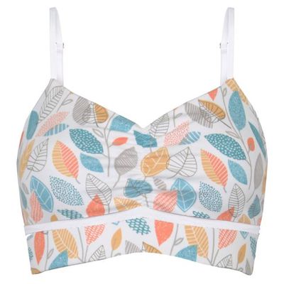 Bio Bustier Yoga Leaves (weiß)