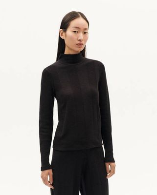 Black wool Ellen top