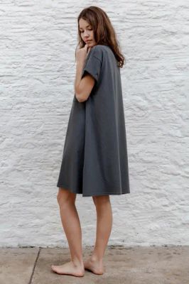 Thunder Grey Organic Cotton Nightie — Noctu