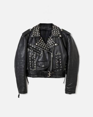 80s Studded Leather Jacket -#38