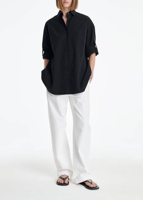 AGOLDE x MARIA MCMANUS A-Line Shirt Poplin in Black