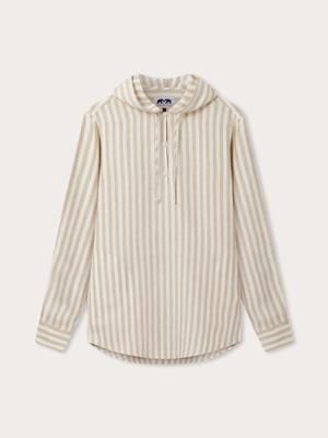 Men's Coconut Stripe Windermere Linen Hoodie