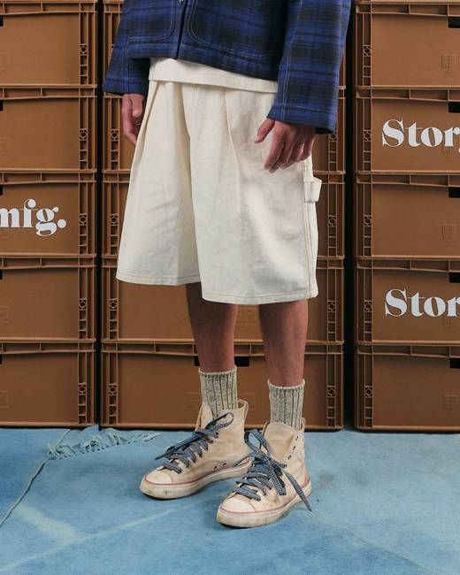 Lush Carpenter Shorts - Ecru