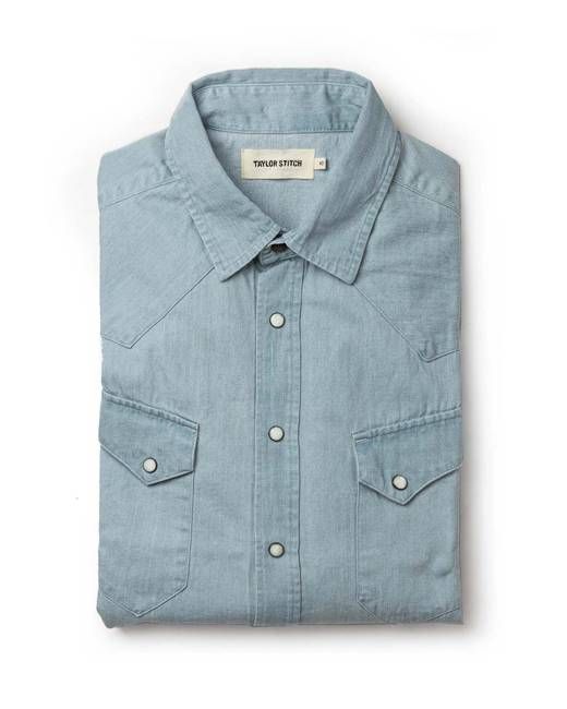 The Western Shirt in Washed Denim
