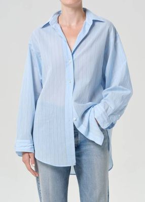 Sona Shirt in Fontana Stripe/Powder Blue