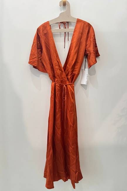 Sample Sale Lola Wrap Dress in Rust